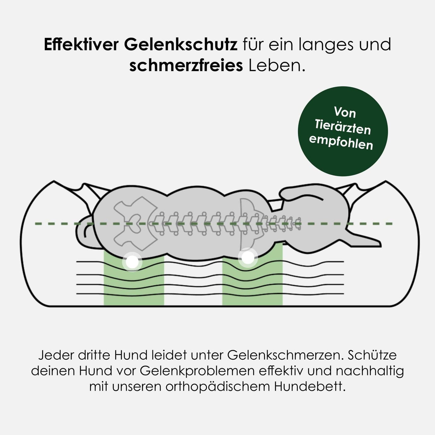 Orthopedisch hondenbed The Cloud (donkergrijs)